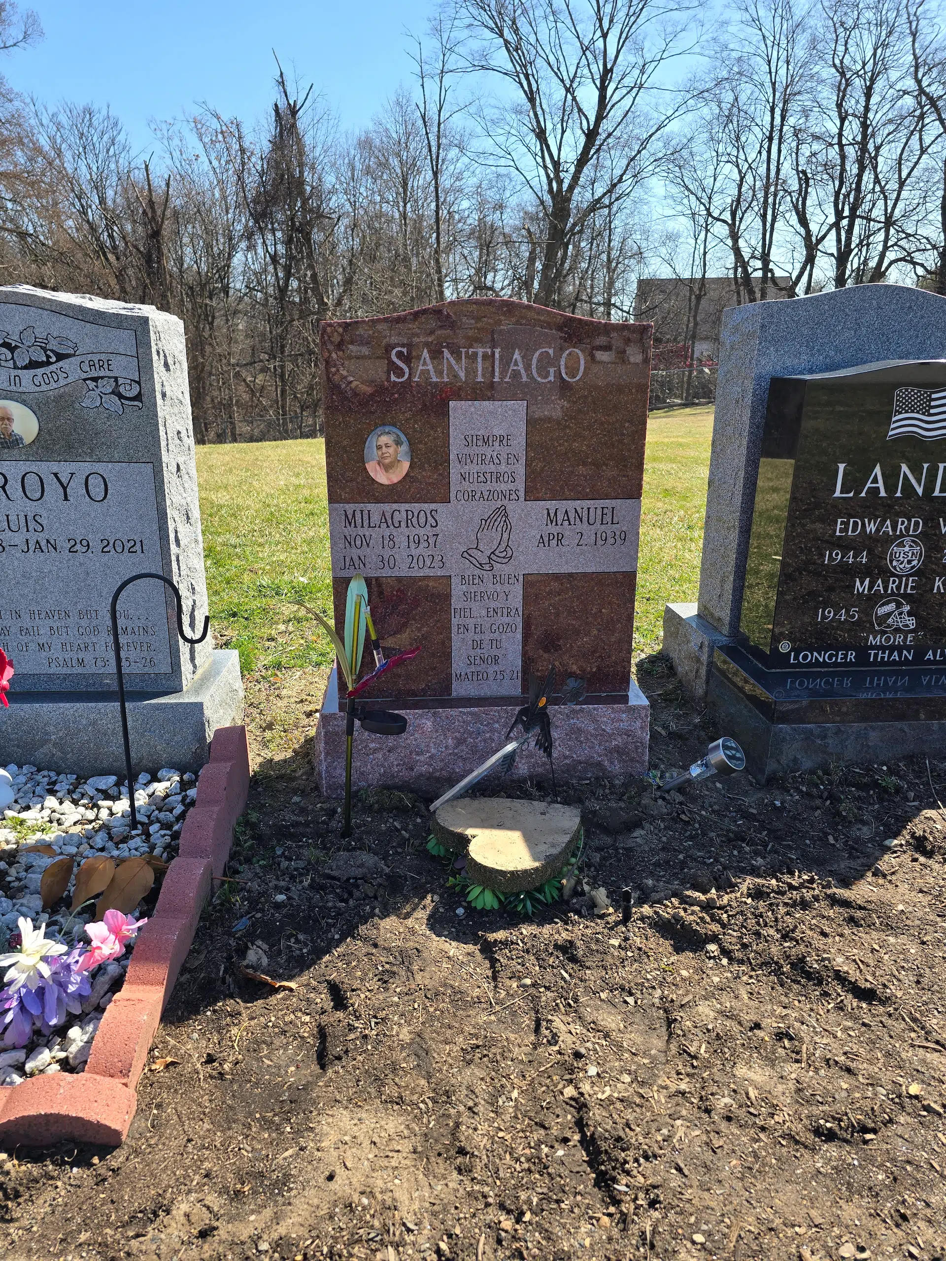 Granite (laser-engraved) Laser-Engraved Headstone hand-carved by Laser Headstone Guide in NJ — image 3