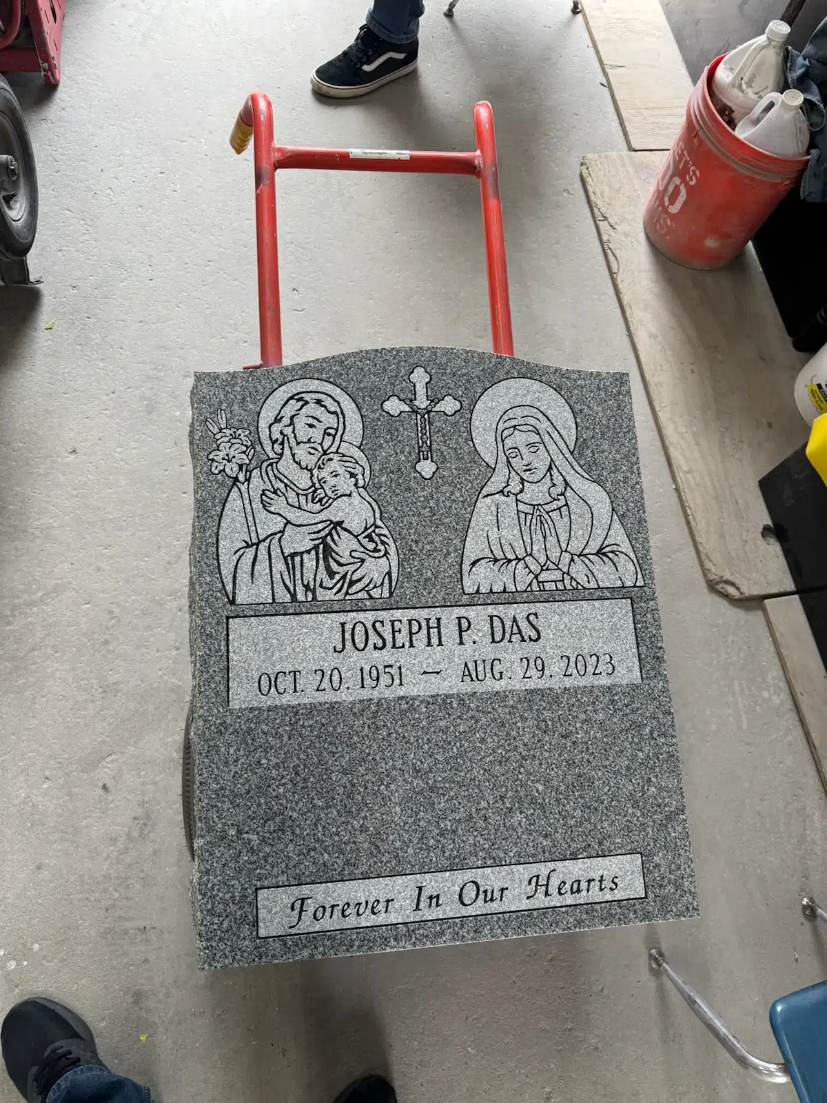 Granite (laser-engraved) Laser-Engraved Headstone hand-carved by Laser Headstone Guide in NJ — image 8