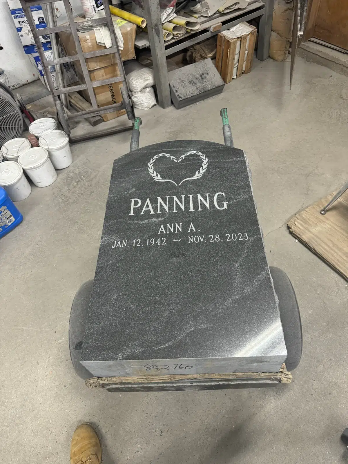 Granite (laser-engraved) Laser-Engraved Headstone hand-carved by Laser Headstone Guide in NJ — image 9