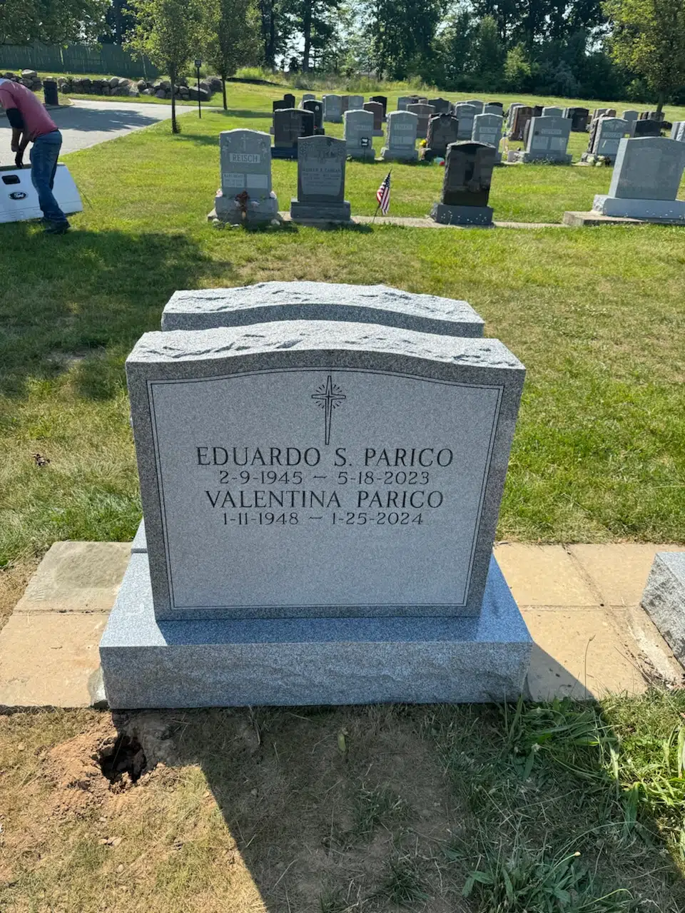 Granite (laser-engraved) Laser-Engraved Headstone hand-carved by Laser Headstone Guide in NJ — image 3